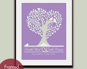 Love Heart Tree (Version B) - 11x14 Print (Personalize Print - Names and Colors)