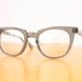 1950s Glasses / Grey Rimmed Plastic 50s Eyeglasses Frames