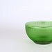 Vintage Cereal Bowl Green Clear Glass V. Ribs texture Vase Orange Flowers Home Decor Housewares Serving Price Under 10