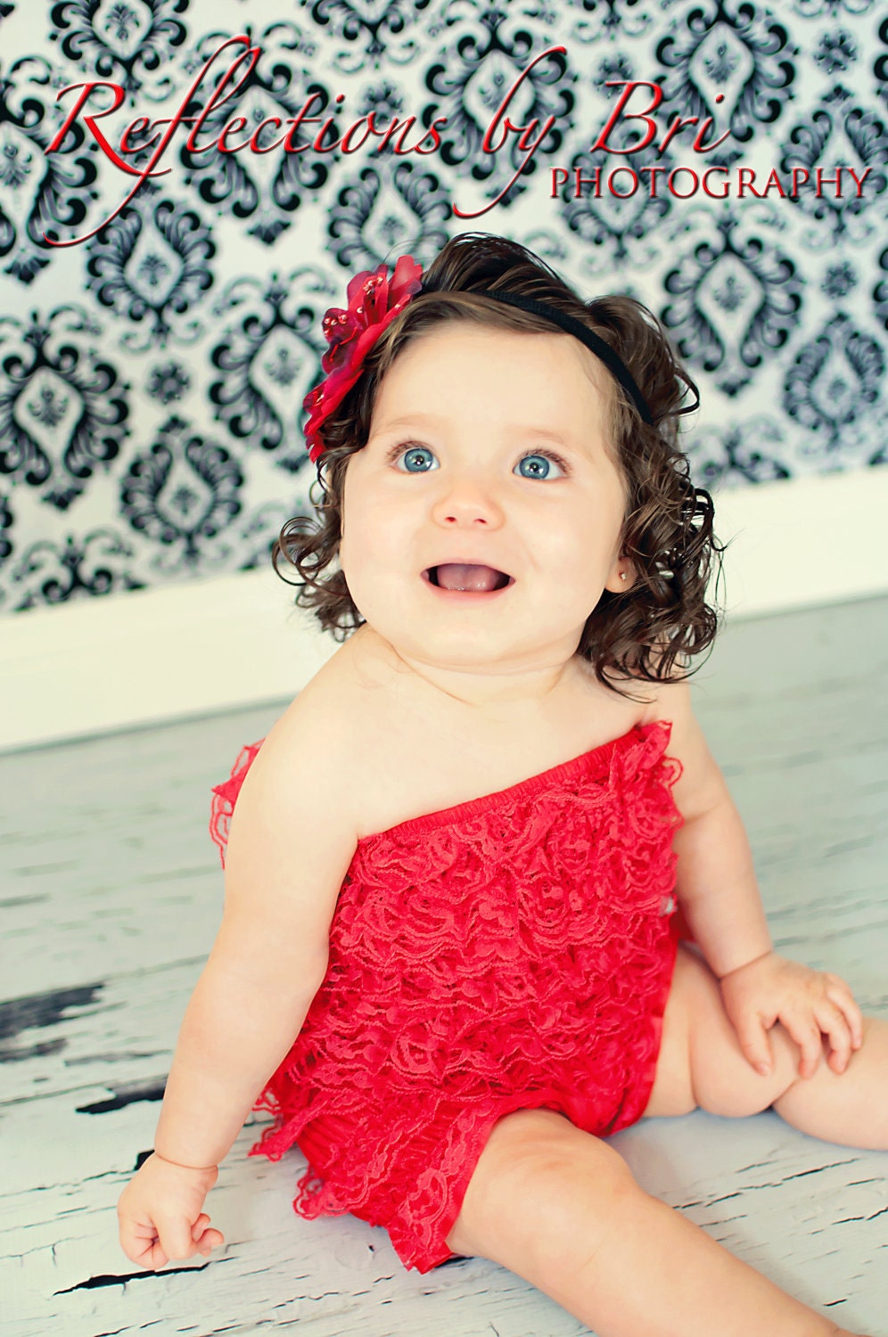 Etsy Sale Red Bubble Lace pettitomper / Ruffle butt bloomers. 3 sizes available, newborn to toddler. makes great photo prop.