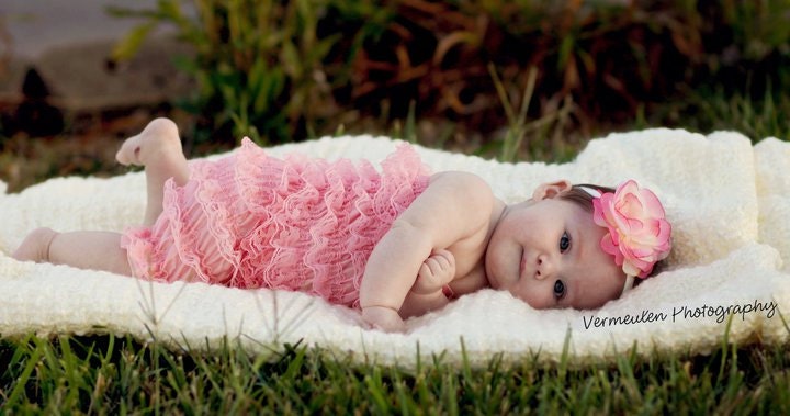 Clearance Special. Chicaboo Peachy Pink Romper size 0-5 months.