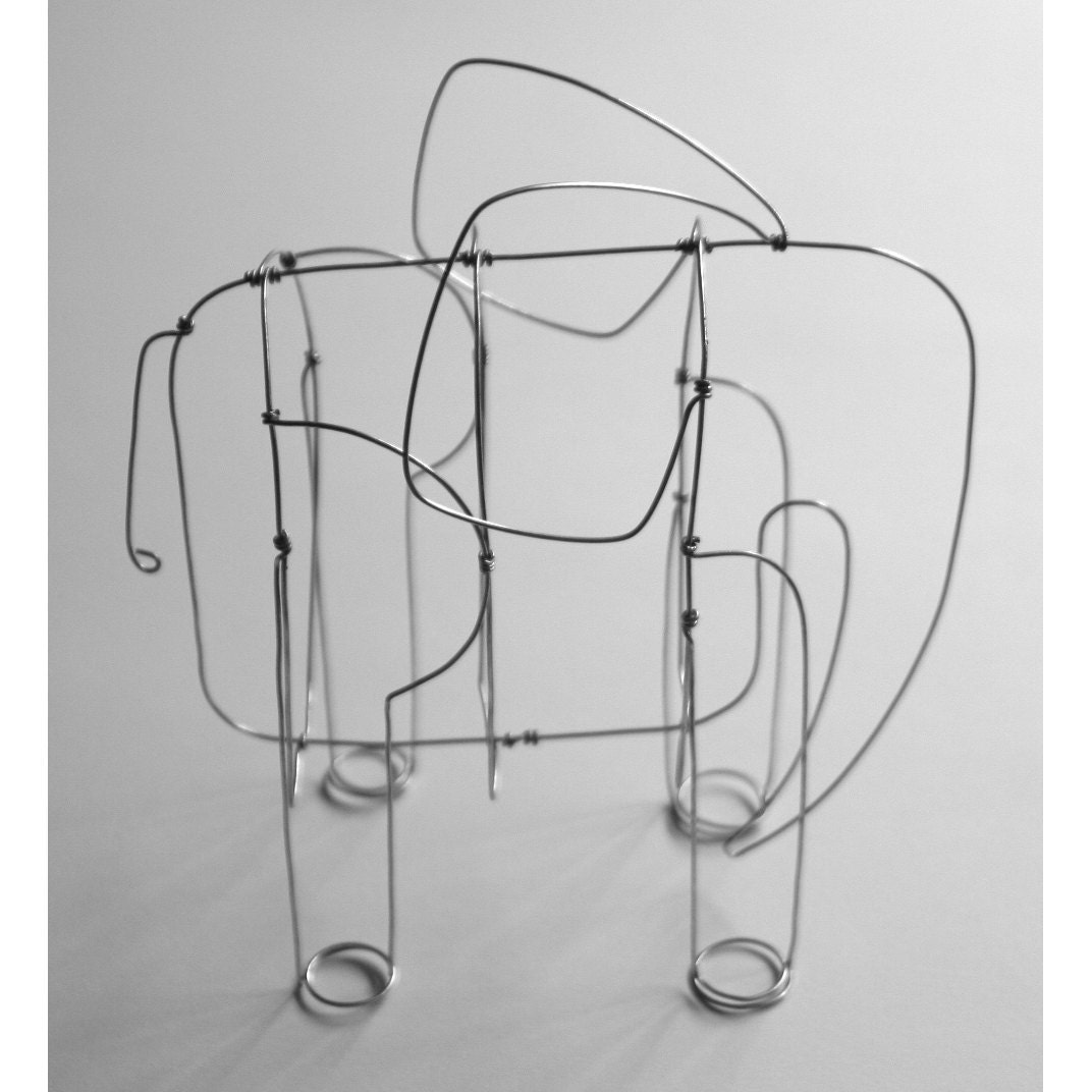 Elephant Wire Sculpture by jakobi on Etsy