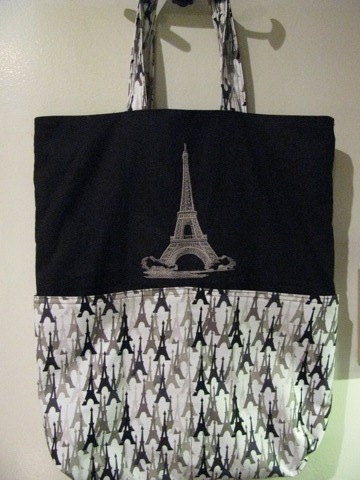 Eiffel Tower Paris France Tote or Eco Friendly Purse