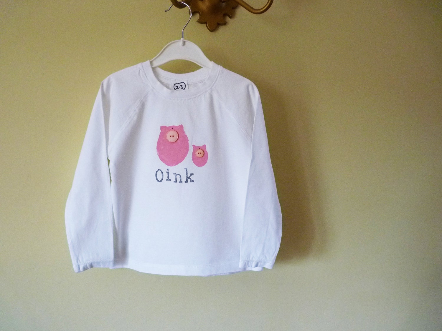 Pig T Shirt : OINK Organic Cotton Age 3 Months - 7 Years (As seen in 'Making Gifts Magazine)