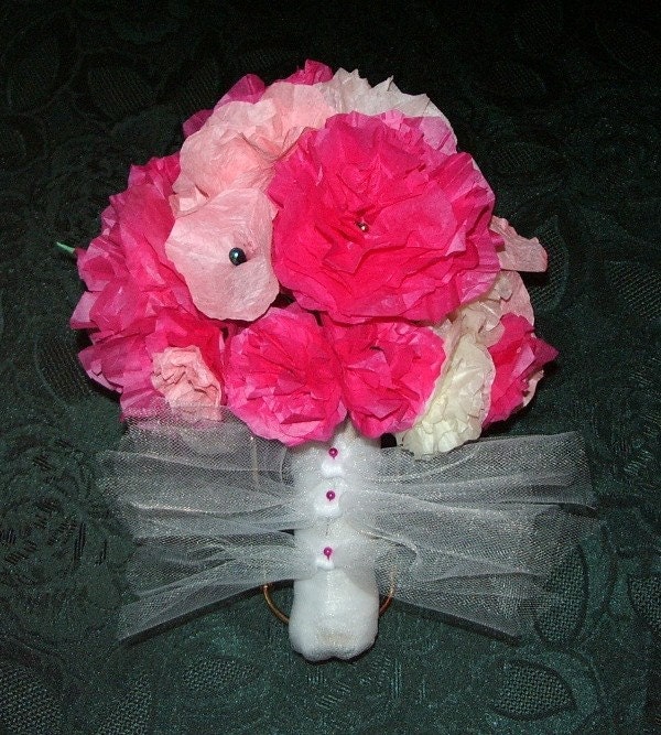 Bridal Bouquet - 29 Handmade Paper Flowers