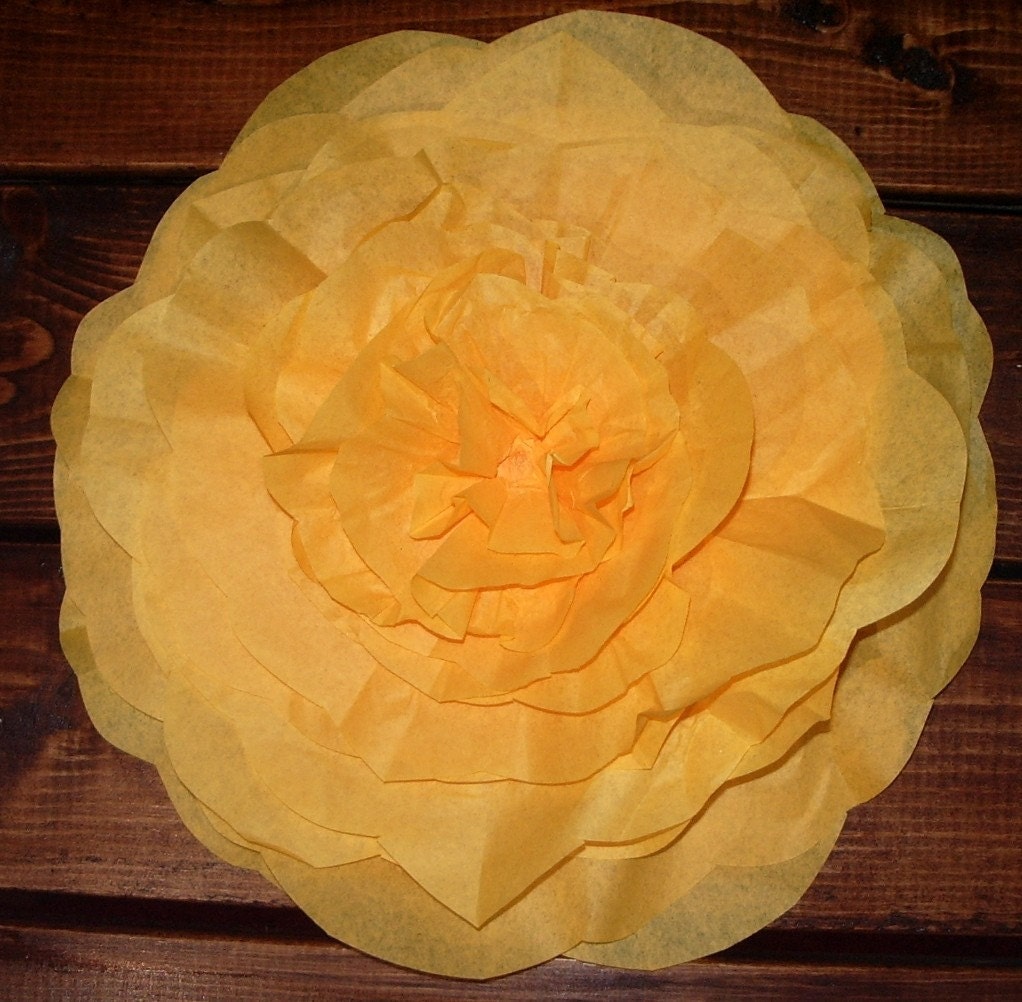 Huge Goldenrod Handmade Paper Flower