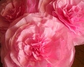 Six Bridal Chair Flowers in Bright Pink
