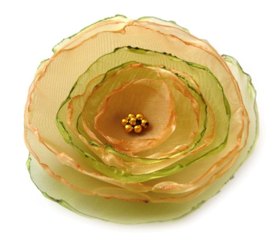 fall rose blossom brooch