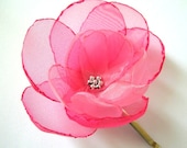 Cerise Cherry blossom pink spring rose wedding flower hair pin