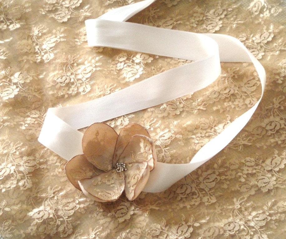 Glamourous New Years Eve rosebud sash or headband