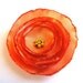 tangerine rose flower brooch