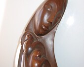 Vintage 1960's Modernist Female Figure.  Large Sculptural.  Hollywood Regency, Mid century, Eames era. Kitsch. Chalkware.