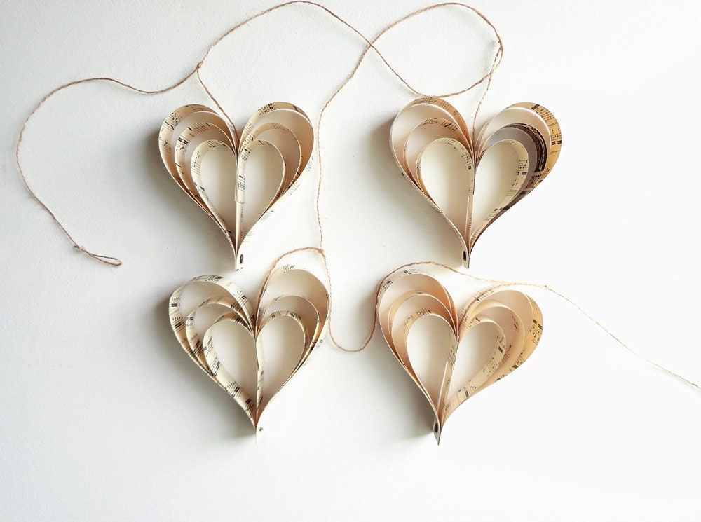 Music garland  wedding decoration garland neutral beige