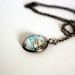 Personalized necklace, map pendant, bronze,