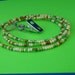 Green and Cream Beaded Lanyard for ID Badge