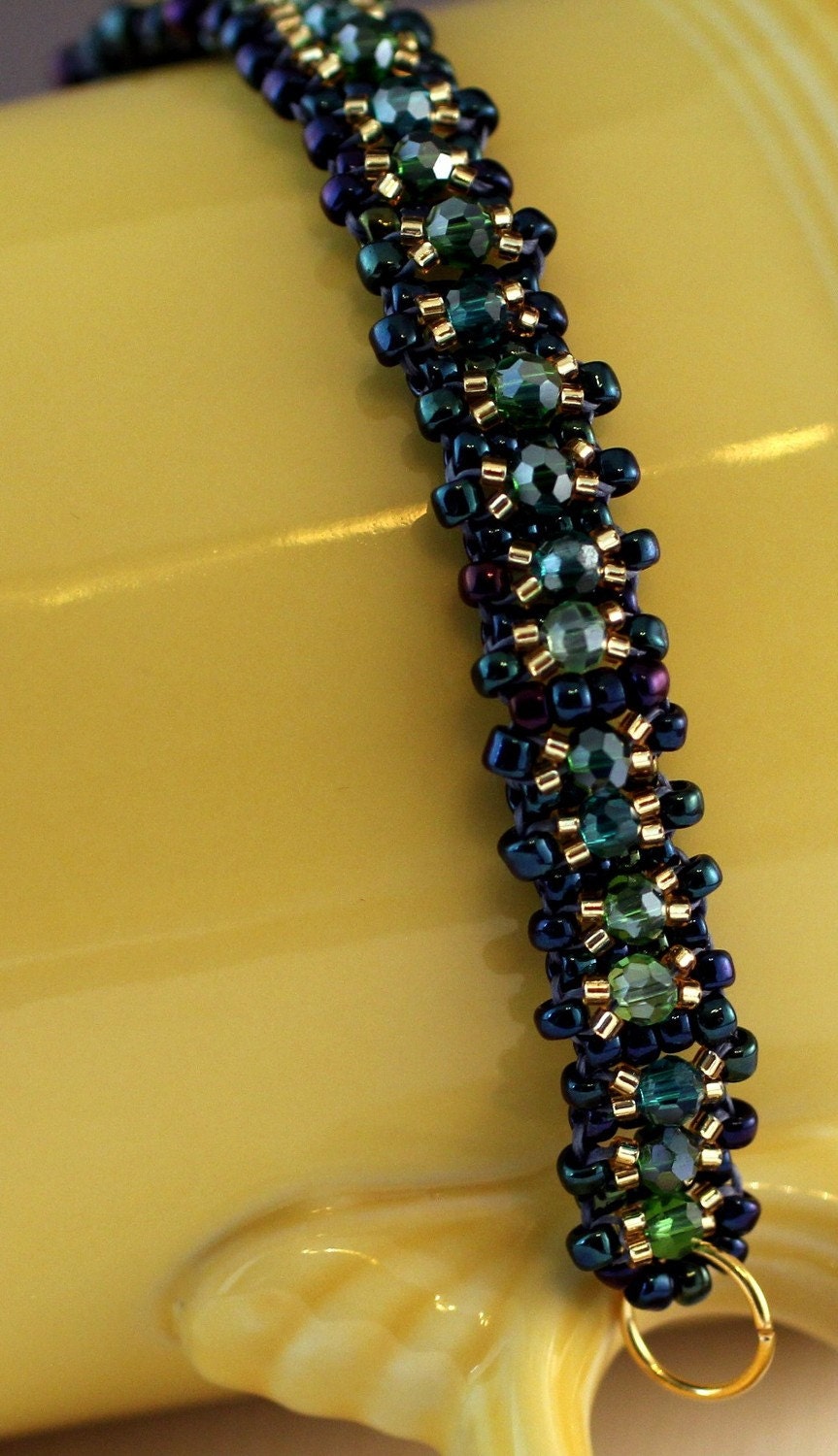 Bracelet - Iris Blue, Green, Gold Bracelet
