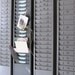 industrial gray metal time card rack