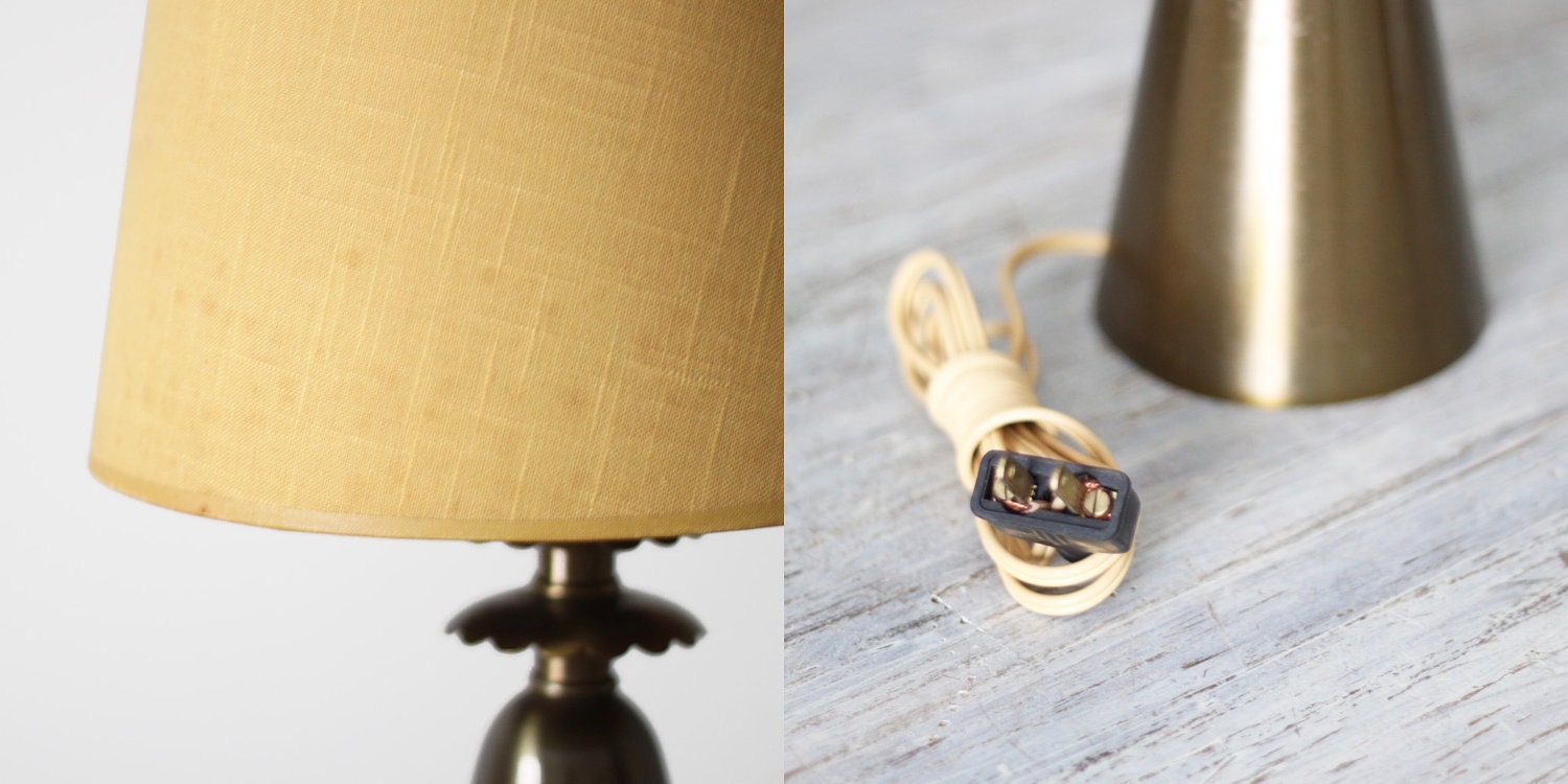 RESERVED classic brass accent lamp set