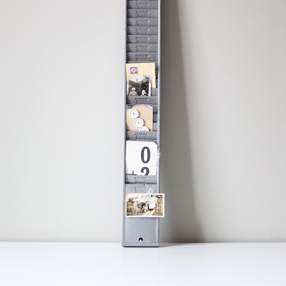 vintage time card rack