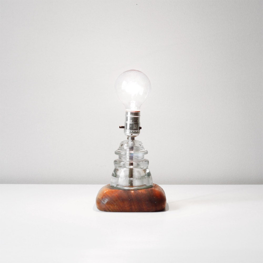vintage insulator lamp