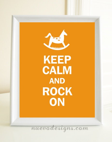 Keep Calm and Rock On Nursery Print - 8x10