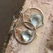 RESERVED - Blue Topaz, Sterling Silver Lotus Petal Earrings