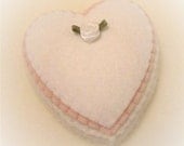gorgeous felt valentine wedding heart cookie pin cushion decoration