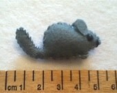 teeny tiny CHINCHILLA felt friend pet - ready to ship