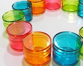Tiny Color Plastic Box - 12pcs Round Boxes