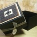 Gift Box - Fleur De Lis Design - Black, Cream and Bronze