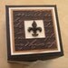 Gift Box - Fleur De Lis Design - Black, Cream and Bronze
