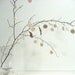 Chrismas Two Winter White Felted wool fabric ornaments holiday