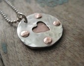 Personalized sterling silver 'secret message pendant' necklace