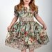Girls Vintage-Inspired Dress, Easter Dress, Children Clothing, Toddler Easter Dress, Child, Girls, size 2T 3T 4T 5 6 7 8 9 10, Red, Green