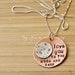 Love You To the Moon and Back Hand Stamped Necklace