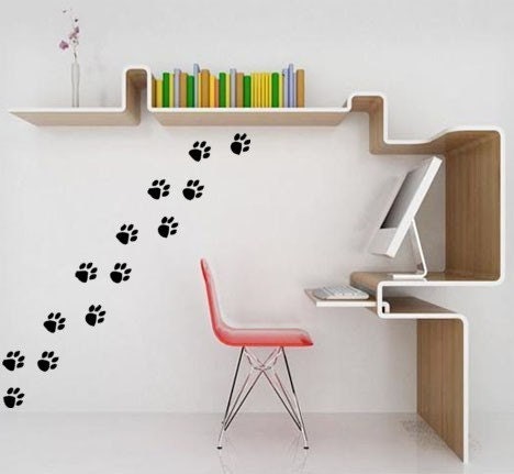 Animal footprint decal-Footprint sticker-Animal footprint sticker-Footprint decal-12-3 X 3 inch