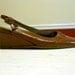 CLEARANCE- Faux Leather Slingback Wedges - Sz 6.5 or 7
