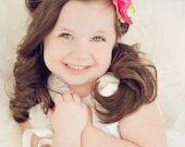 pink silk hydrangea bloom headband