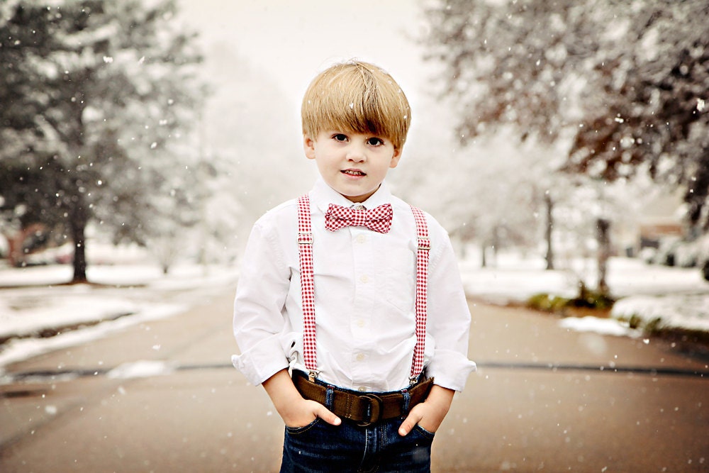 The Beau-  bow tie and suspender set for boys of all ages- choose ANY print in our shop