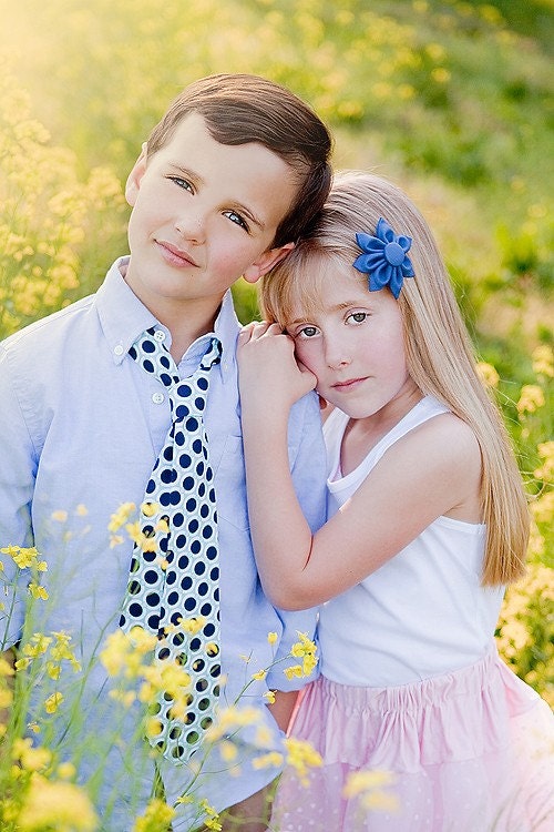 The Beau- acorn chain in lake necktie for boys of all ages