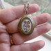 Hand Painted Necklace - Classic Beauty No. 1, Pretty Hand Painted Locket Pendant Necklace