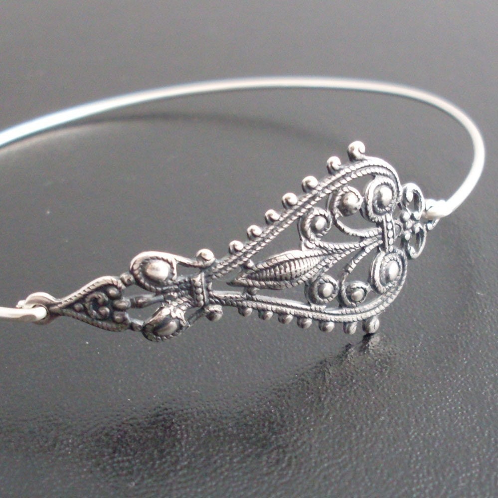 Bohemian Bangle Bracelet, Maylana - Silver, Gypsy Bohemian Jewelry, Gypsy Bracelet, Gypsy Bangle Bracelet, Bohemian Bracelet, Gypsy Jewelry