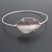 Silver Leaf Bangle Bracelet, Silver Leaf Bracelet, Silver Leaf Jewelry, Real Leaf Charm Bracelet, Silver Jewelry, Nature Inspired Jewelry