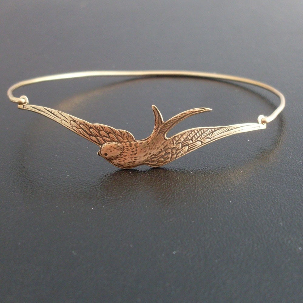 Sparrow Bangle Bracelet, Sparrow Bracelet, Sparrow Jewelry, Bird Charm Bracelet, Bird Lover Gift, Bird Bracelet, Sparrow Bird Jewelry