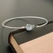 Bangle Bracelet Fraya  - Silver, Blue Rhinestone