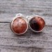 Faceted fire agate and sterling silver wire wrapped post earrings