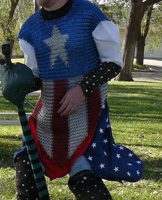 Captain America Chainmail Shirt - aluminium 6-in-1