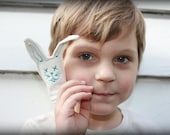 Organic Bunny Finger Puppet
