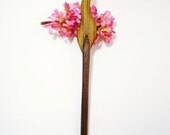 Wooden Hair Stick - Hair Spear - Texas Ebony and Lignum Vitae  - No 30