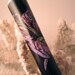Oriental "Phoenix Tipped Star Gazer Lily" African Blackwood, Purple/Pink/Mint FWP, G Turquoise, Peridot and Silver, with a Silver Bead Cap